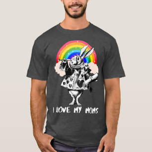Camiseta LGBTQ Alice-In-Wonderland White Rabbit I Love My M
