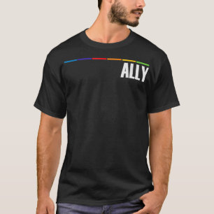 Camiseta LGBTQ Ally Orgullosa Lesbiana Gay Bisexual Transgé