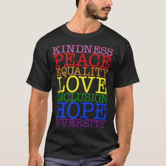 Camiseta LGBTQ Amabilidad Paz Igualdad Amor Inclusión Esper