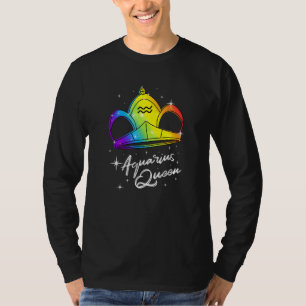 Camiseta Lgbtq Aquarius Reina Zodiac con orgullo gay arcoir