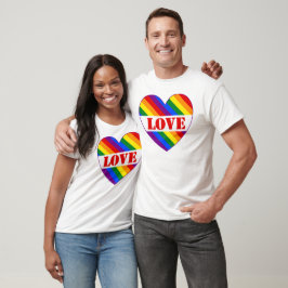 Camiseta LGBTQ+ bandera arcoíris: Corazón de amor para el m