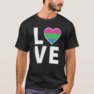 Camiseta Lgbtq Bandera Polisexual Corazón Lgbtqia+ Amor Pol