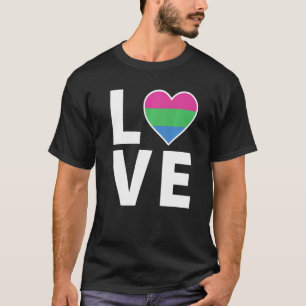Camiseta Lgbtq Bandera Polisexual Corazón Lgbtqia+ Amor Pol