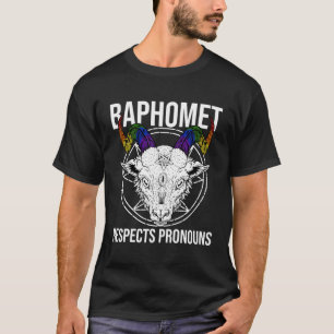 Camiseta Lgbtq Baphomet Satan Devil Respect Pronouns