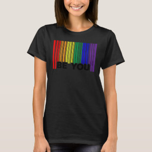 Camiseta Lgbtq Be You Gay Pride Lgbt Ally Rainbow Flag Retr