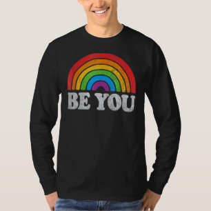 Camiseta Lgbtq Be You Gay Pride Mes Lgbt Rainbow Flag Ret