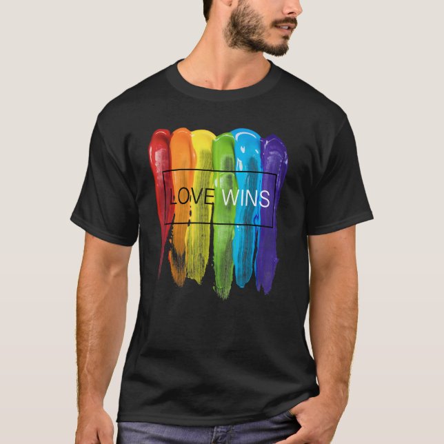 Camiseta LGBTQ Equality Gay Pride Love Wins Be Yourself Mon (Anverso)