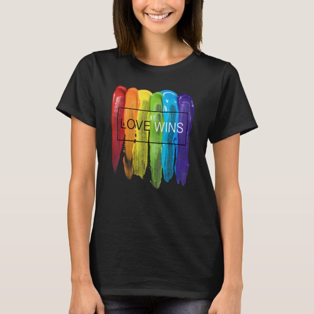 Camiseta LGBTQ Equality Gay Pride Love Wins Be Yourself Mon (Anverso)