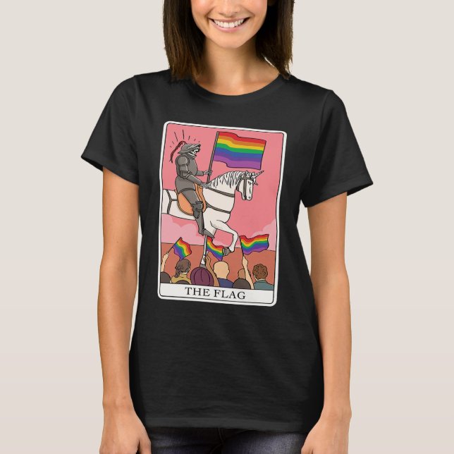 Camiseta LGBTQ FLAG Tarot Card Finger for a Tarot Reader (Anverso)