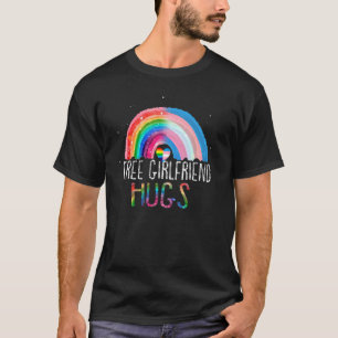 Camiseta Lgbtq Free Girlfriend Hugs Gay Pride Lgbt Ally Rai