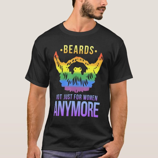Camiseta Lgbtq Gay Beard Queer Rainbow (Anverso)