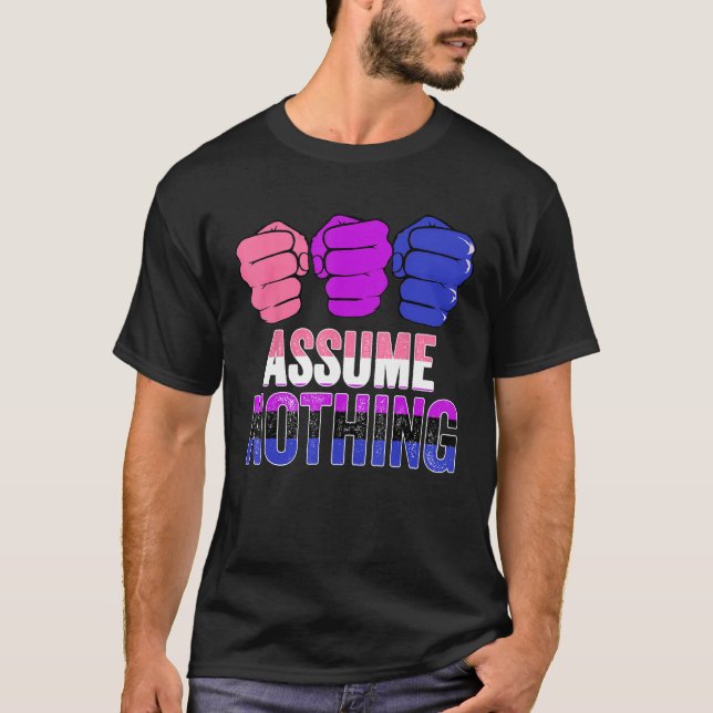 Camiseta LGBTQ Genderfluid Pride Assume Nothing Gender Flui (Anverso)