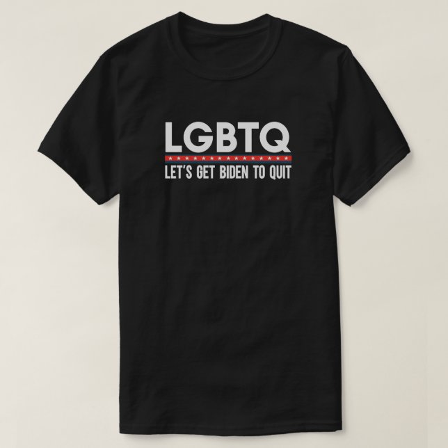 Camiseta LGBTQ Hagamos que Biden deje de ser gracioso contr (Diseño del anverso)