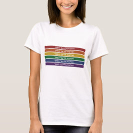 Camiseta LGBTQ judía arcoiris de Hebreo 'Ama a tu vecino'
