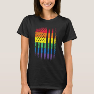 Camiseta Lgbtq Lesbiana Gay Bisexual Arcoiris Bandera Estad
