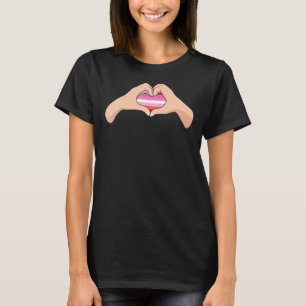 Camiseta Lgbtq Lésbica Bandera Del Orgullo Lésbico Rótulo D