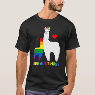 Camiseta Lgbtq Llama a la tía libre abrazos al orgulloso al