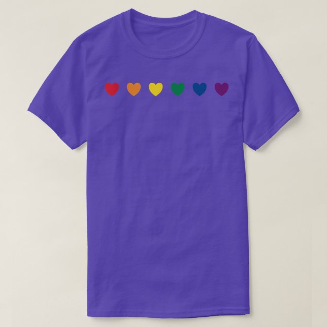 Camiseta LGBTQ+ Love Pride Hearts  (Diseño del anverso)