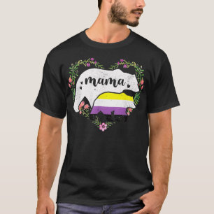 Camiseta LGBTQ Mamá tiene derechos iguales no binarios para