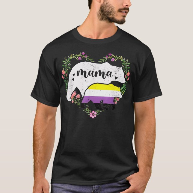 Camiseta LGBTQ Mamá tiene derechos iguales no binarios para (Anverso)