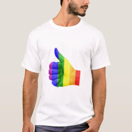 Camiseta LGBTQ manosea con los dedos encima de la mano del