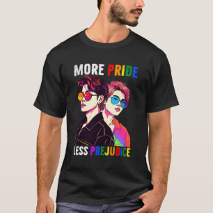 Camiseta Lgbtq Más Orgullo Menos Prejuicio Mes De Orgullo