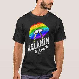 Camiseta LGBTQ Melanin Reina mujeres gay fuertes hombres af