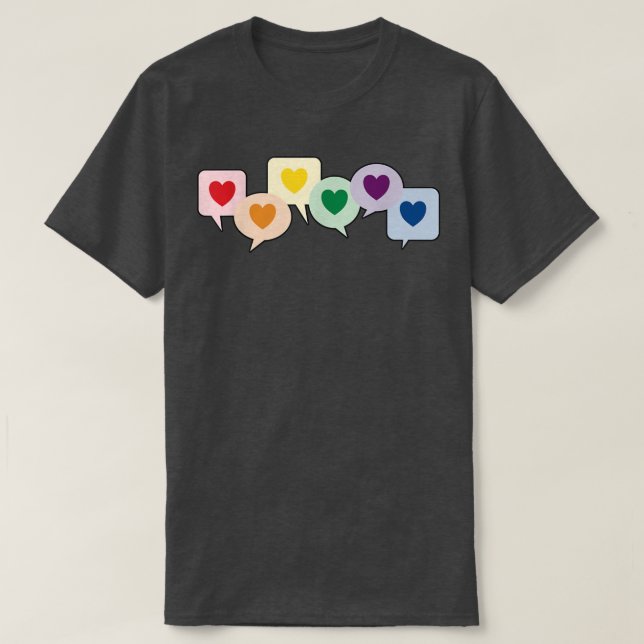 Camiseta Lgbtq Month Love Pride Bubbles de corazón  (Diseño del anverso)