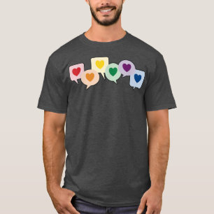 Camiseta Lgbtq Month Love Pride Bubbles de corazón 