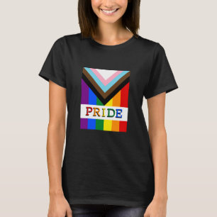 Camiseta LGBTQ & Orgullo - Bandera de progreso de arcoíris