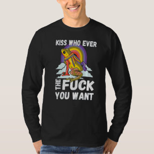Camiseta Lgbtq Orgullo Gay Beso Arcoiris A Quien Quieras Sa