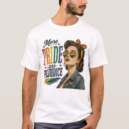 Camiseta LGBTQ Orgullo Más Orgullo Menos Prejuicio