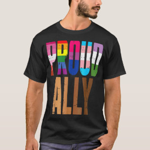 Camiseta Lgbtq Orgullo Negro Orgullo Aliado Lesbiana Gay Bi