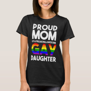 Camiseta Lgbtq Orgullosa Mamá De Una Hija Gay Aliado De Lgb