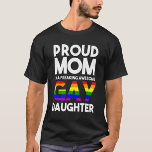 Camiseta Lgbtq Orgullosa Mamá De Una Hija Gay Aliado De Lgb