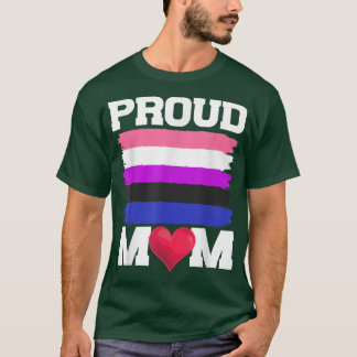 Camiseta LGBTQ Orgullosa Mamá Gémosle Mes de Orgullo Gay Eq