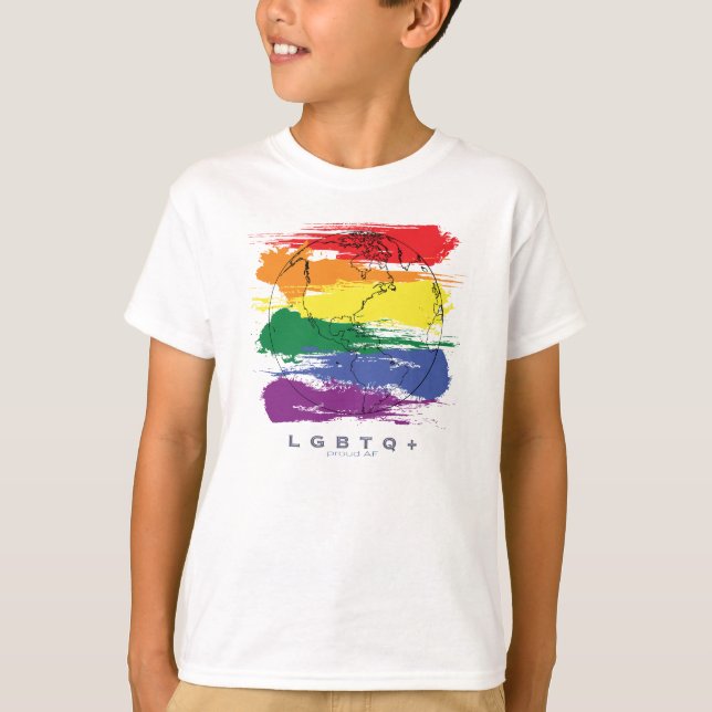 Camiseta LGBTQ+ Orgulloso AF Global (Anverso)