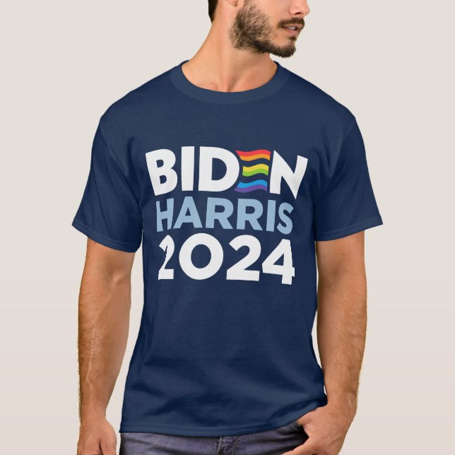 Camiseta LGBTQ Para Biden Harris 2024 (Anverso)