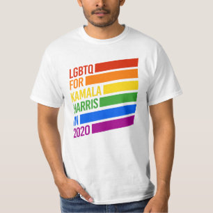 Camiseta LGBTQ para KAMALA HARRIS rayas arcoiris
