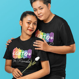 Camiseta LGBTQ por el orgullo gay arcoiris de Kamala