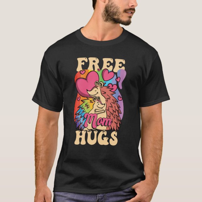 Camiseta LGBTQ Pride Month Mom LGBT Free Mom Hugs (Anverso)