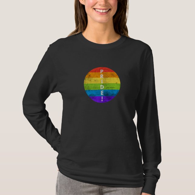 Camiseta LGBTQ Pride Rainbow Equality Awareness Month Lesbi (Anverso)