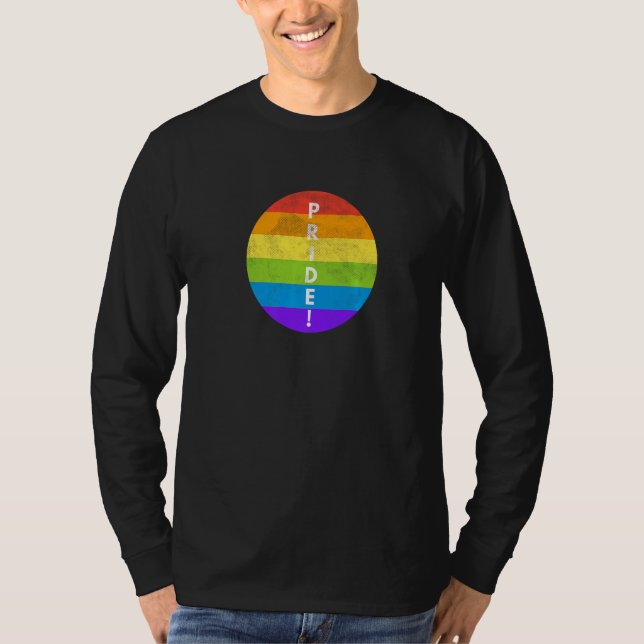 Camiseta LGBTQ Pride Rainbow Flag Equality Gay Lesbian Tran (Anverso)