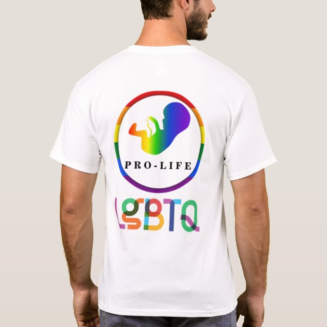 CAMISETA LGBTQ PRO-VIDA  (Reverso)