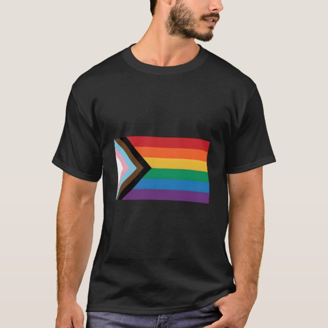 Camiseta Lgbtq Progress Pride Flag (Anverso)