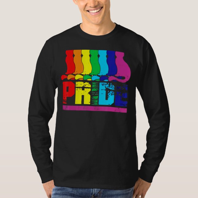 Camiseta Lgbtq Purride Ally Gay Orgullo Gay Bandera Arcoiri (Anverso)