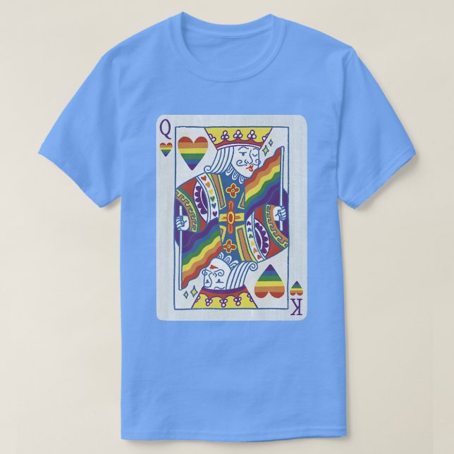 Camiseta LGBTQ+ Queen King Card  (Diseño del anverso)
