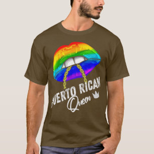 Camiseta LGBTQ Reina puertorriqueña levanta cadena gay en 