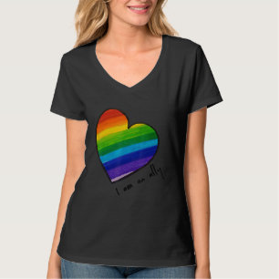 Camiseta Lgbtq Soy Un Aliado Lesbiana Gay Bi Orgullo Arcoir
