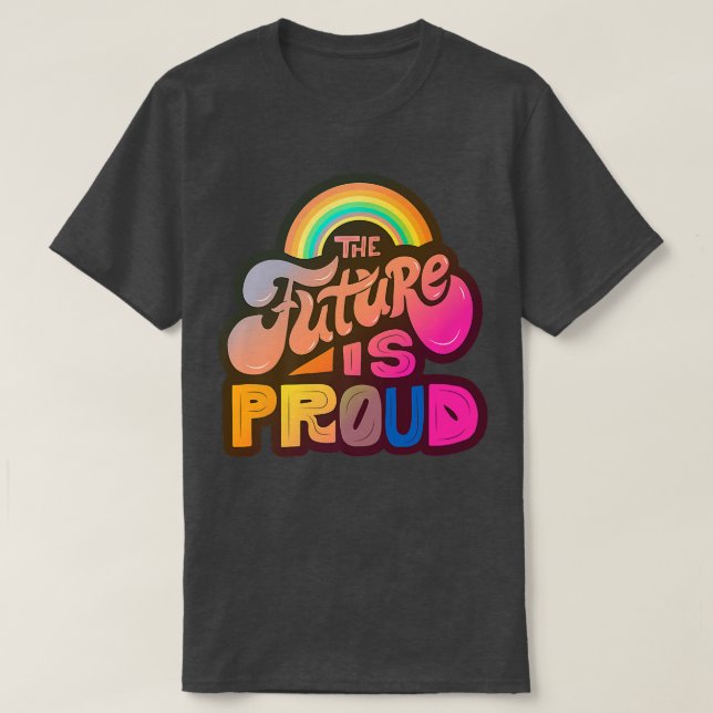 Camiseta LGBTQ+ Support - The Future is Pride Premium  Copy (Diseño del anverso)